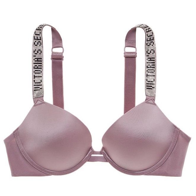 New! Victoria’s Secret Very Sexy Shine Strap Push-Up Bra. Color Mauve Smoke. Our #1 Push-Up Is Sexier Than Ever With Shine Straps And Plush, Even Softer Padding For The Lift And Cleavage You Love And A More Natural Feel, Plus Edges That Disappear Under Clothes. Lift & Lining Push-Up Padding Adds 1 Cup Size Underwire Cups Straps & Hooks Adjustable Straps Back Closure Double Row Of Hook-And-Eye Closures Details & Fabric Rhinestone Logo Shine Straps Hand Wash Imported Ships Same Or Next Business Da Push Up Bra Victoria's Secret, Victory Secret Bras, Victoria's Secret Bras, Push-up Bra, Victoria Secret Bra And Under Set, Victoria Secret Under Set, Bra And Under Set, Victoria Secret Pushup, Victoria Secret Set