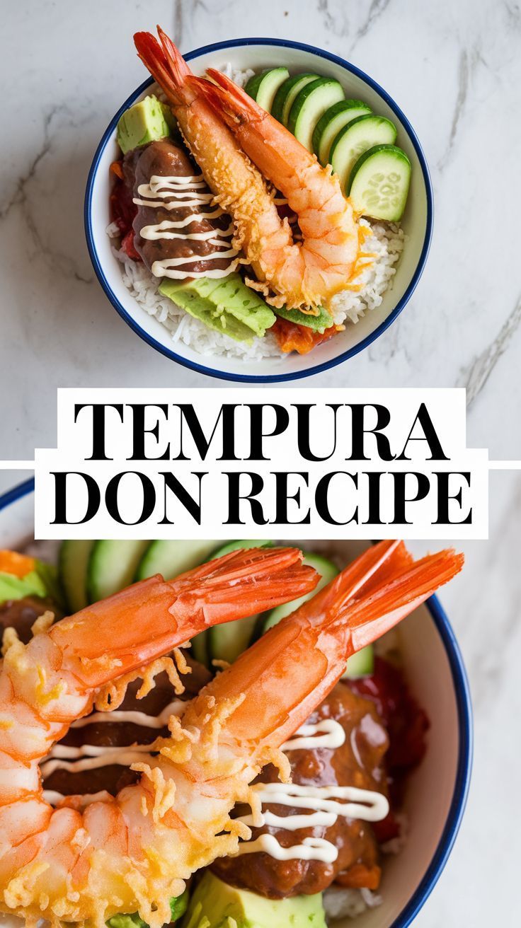 Easy Tempura Don Recipe: Authentic Japanese Comfort Food Japanese Cookbook, Tempura Shrimp, Japanese Sweet Potato, Shrimp And Vegetables, Classic Recipes, Traditional Recipes, Japanese Sweet, Japanese Cooking, Tempura