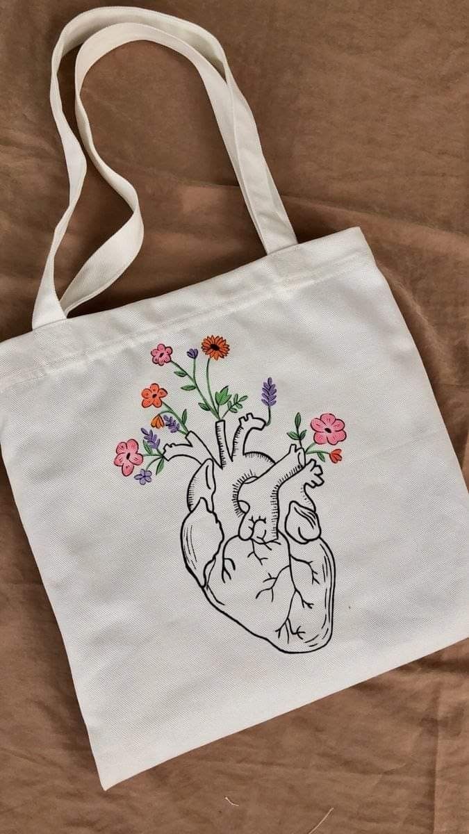 Tote Bag Design Ideas, Bag Design Ideas, Decorated Tote Bags, Creative Tote Bag, Diy Tote Bag Design, Painted Canvas Bags, Handpainted Tote Bags, Totes Ideas, Exhibition Ideas