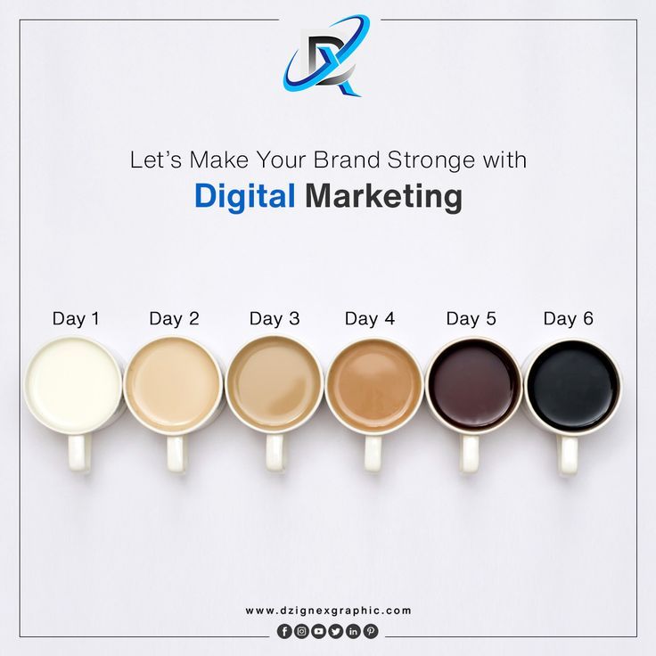 coffee cups with the words let's make your brand strong with digital marketing