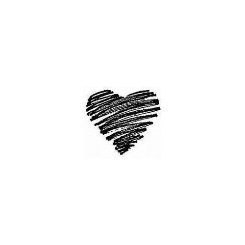 a black and white drawing of a heart on a white background with the word love written in it