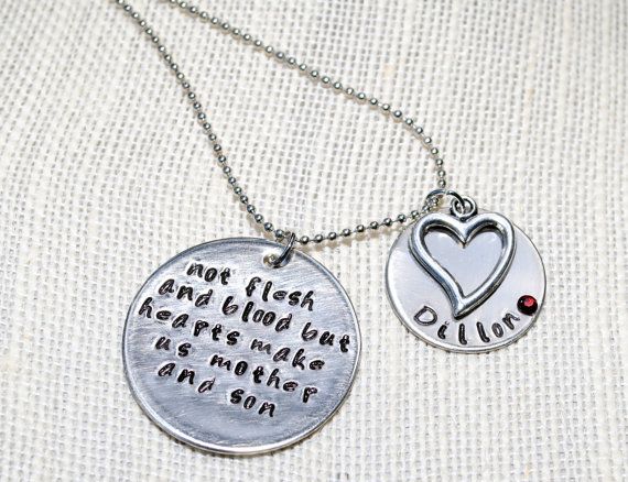 Adoption Necklace. Custom Adoption Necklace. God Gave Me You. For This Child I Prayed. on Etsy, $35.00 Adoption Jewelry, Metal Glue, Adoption Party, Daughter Quotes, Flesh And Blood, Hand Stamped Jewelry, Nickel Silver, Stamped Jewelry, Jewelry Maker