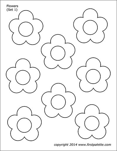 the flower pattern is shown in black and white, with four petals on each side