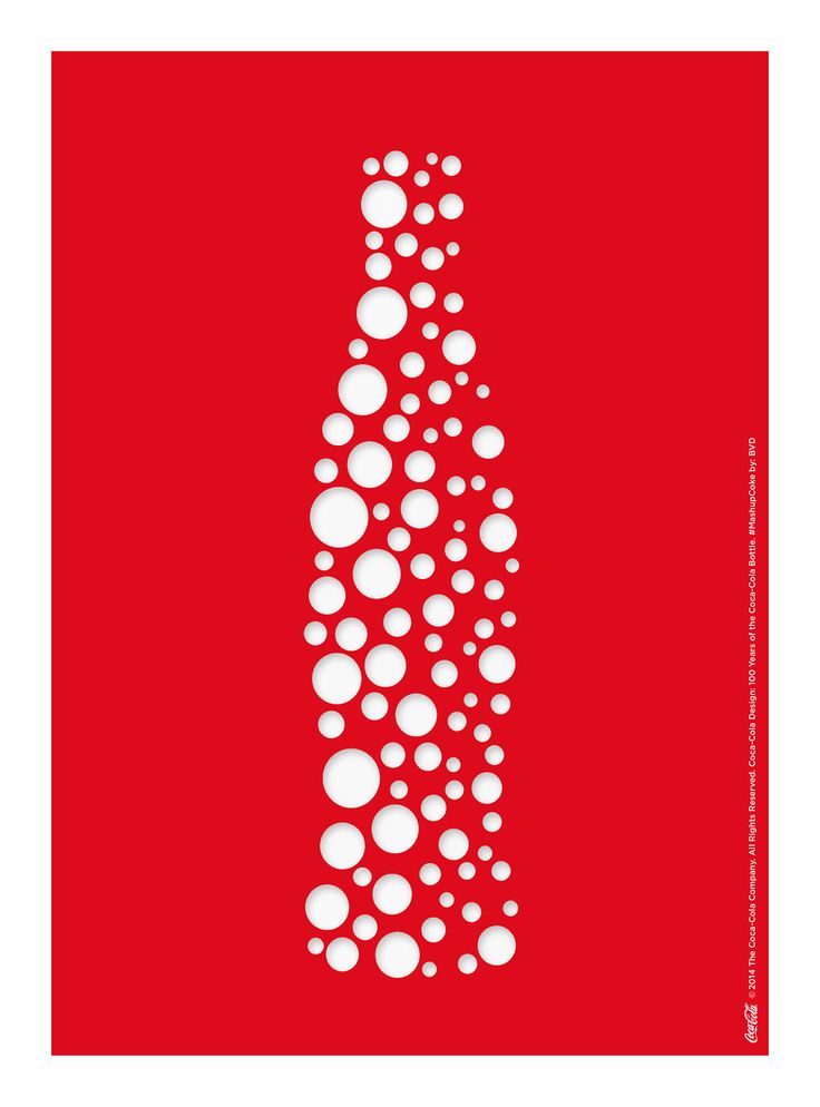 a wine bottle made out of circles on a red background with the word's name below it