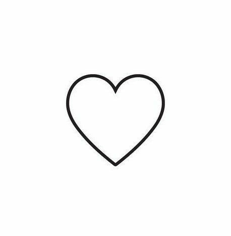 the outline of a heart on a white background