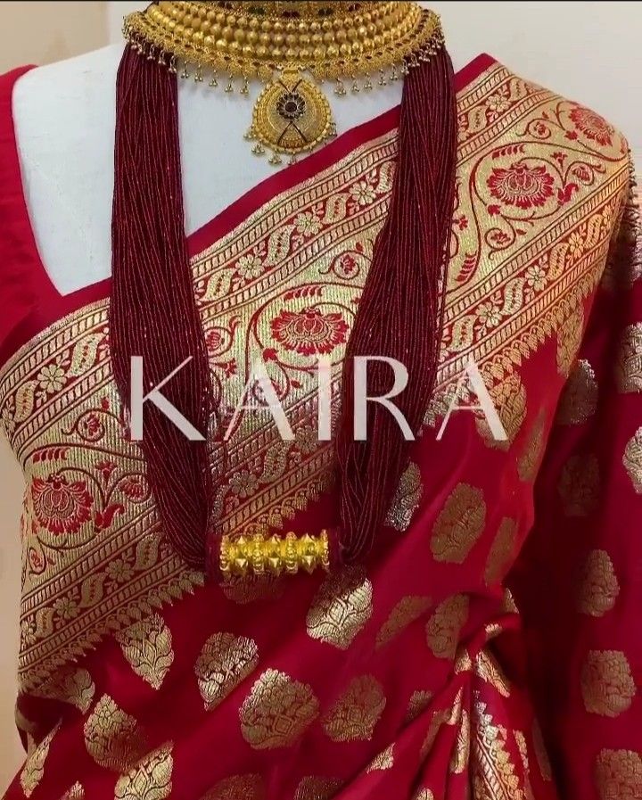 Nepali Mangalsutra Design, Nepali Bride Jewellery, Nepali Bridal Saree, Nepali Jewelry Gold, Nepali Aesthetic, Nepal Wedding, Girly Jewellery, Nail References, Nepali Culture