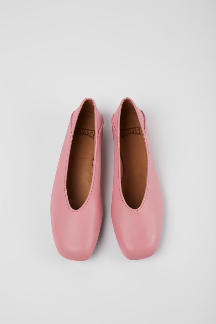 Casi Casi Pink Ballerinas for Women - Autumn/Winter collection - Camper USA Autumn Winter Collection, Flat Shoe, Old Shoes, Pink Ballerina, Swag Shoes, Leather Slippers, Ballerina Flats, Pretty Shoes, Shoe Lover