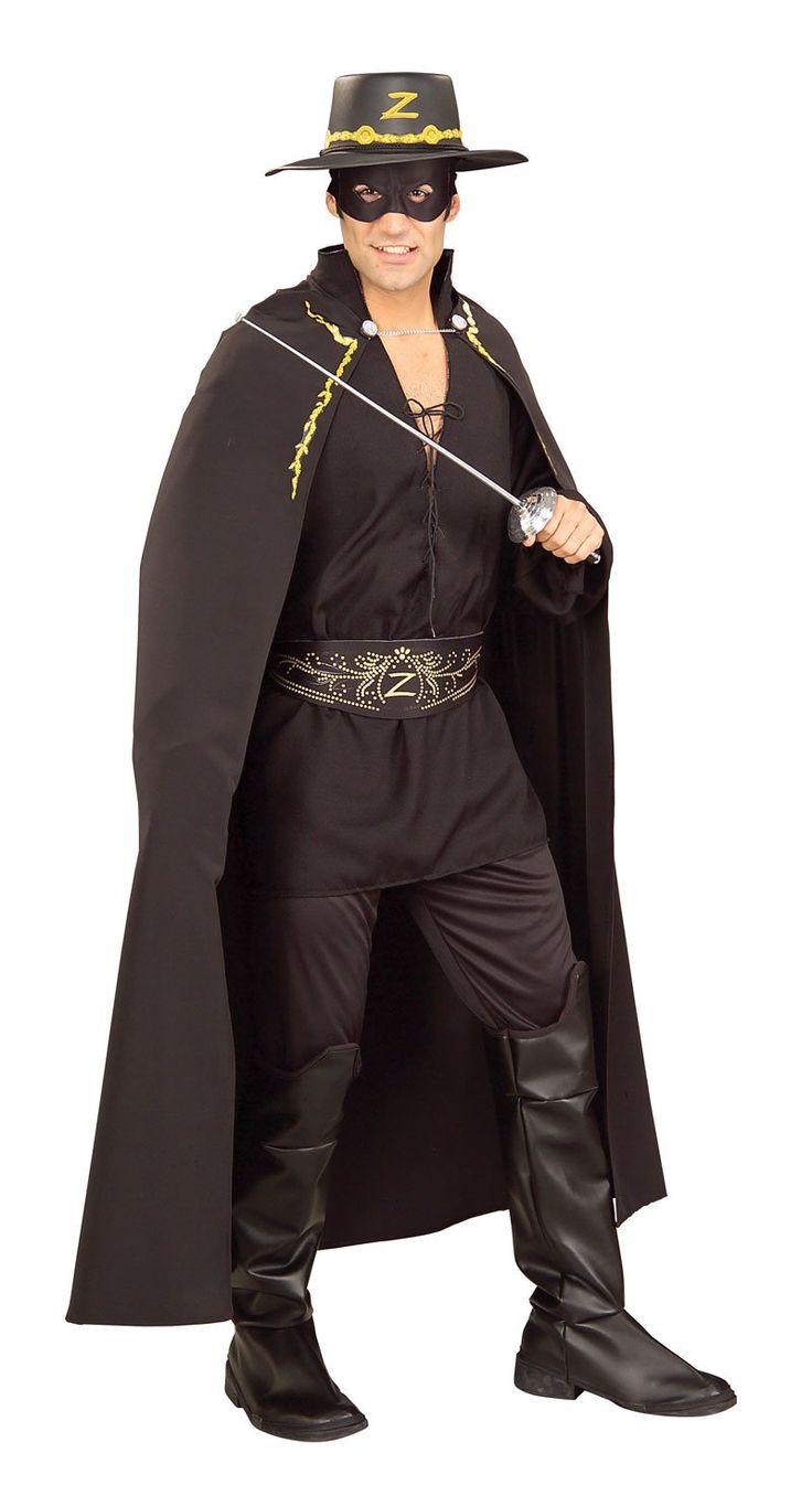 Zorro costume for male female with hat and cloak | Zorro costume, Zorro ...