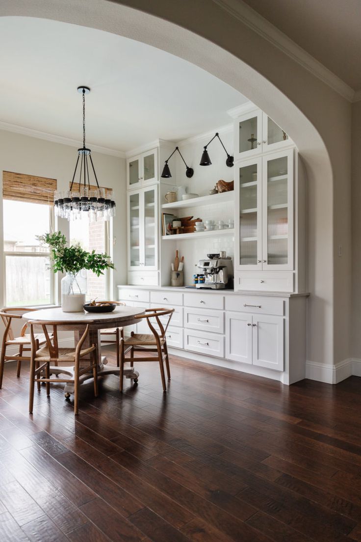 the kitchen is clean and ready to be used for dinner or coffee break in the morning