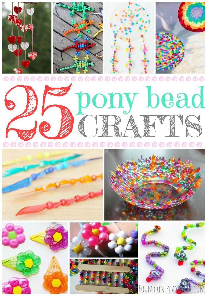 the cover of 25 pony bead crafts