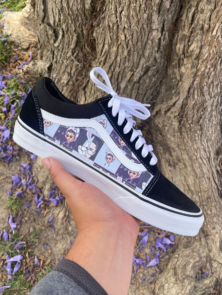 Custom made  Material is glued and stitched on both sides of each shoe Bunny Custom, Tie Sneakers, Custom Vans, Bad Bunny, Womens Tie, Tie Shoes, Shoes Trainers, Womens Shoes Sneakers, Shoe Laces