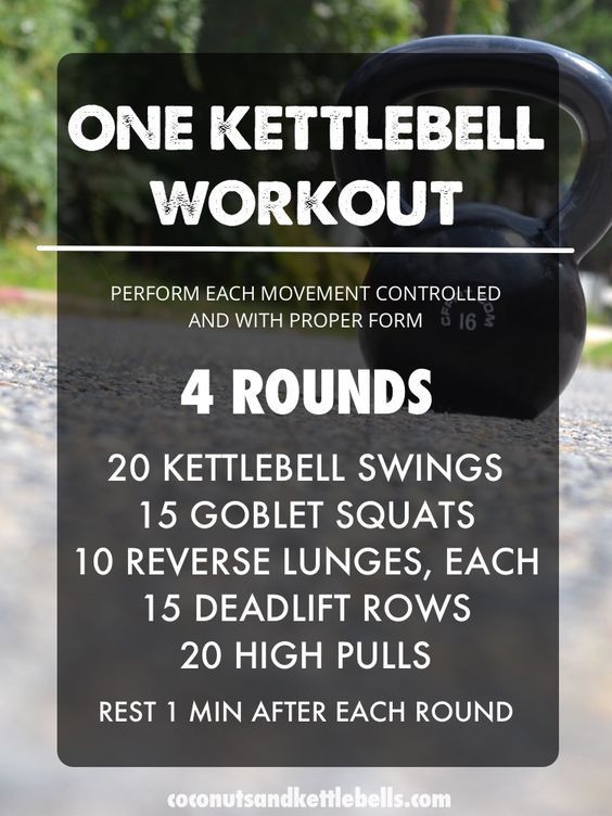 the kettlebell workout is shown with instructions