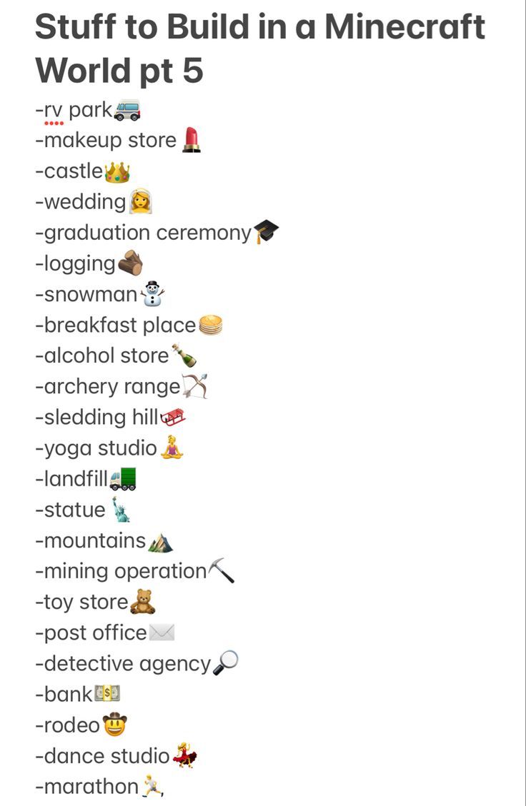 an image of the words and numbers in minecraft's game map, which include different