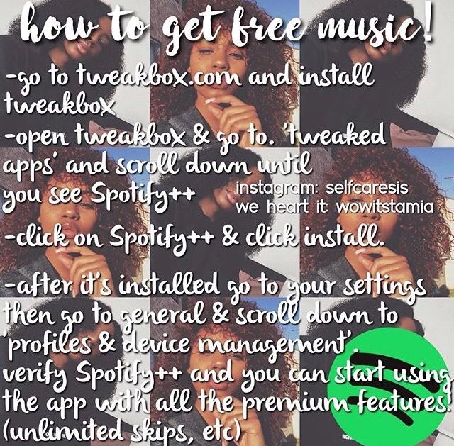 a poster with the words how to get free music