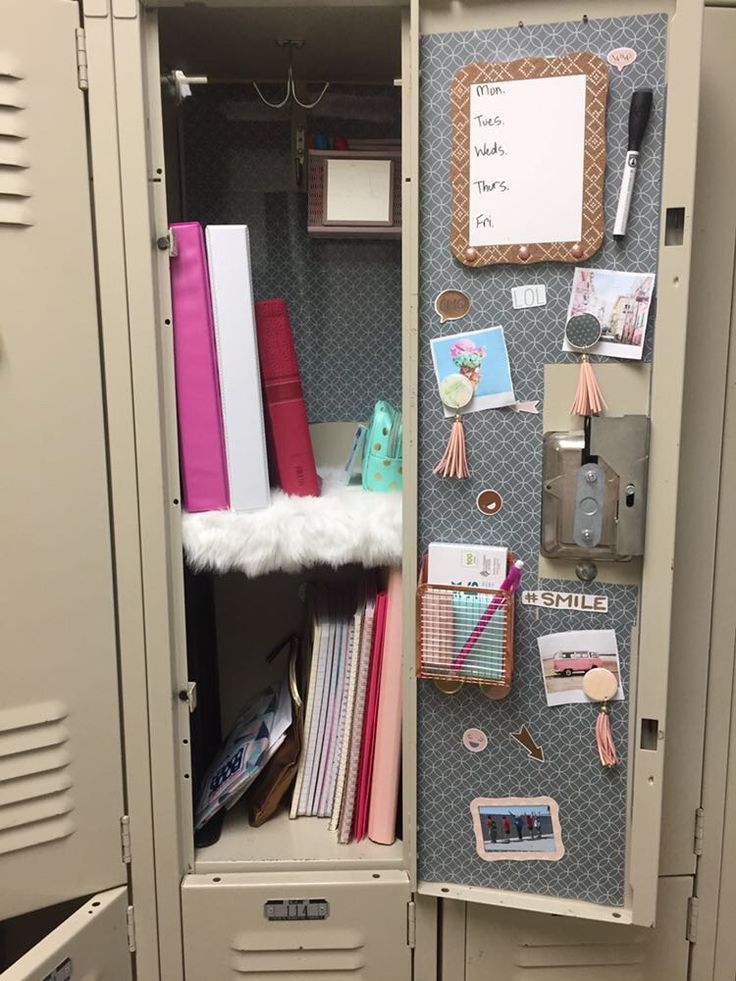 a locker filled with lots of different items