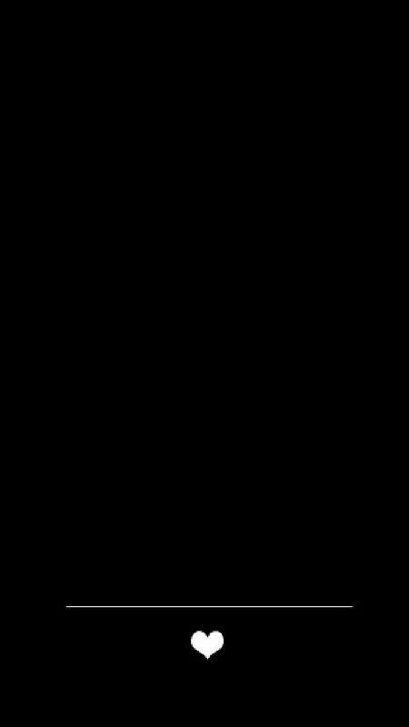 a black background with a white heart in the middle and an empty line at the bottom