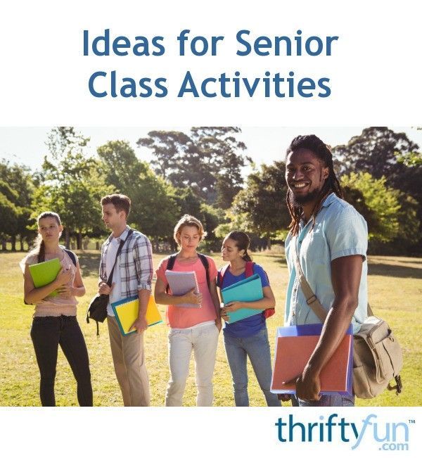 a group of people standing in a field with the words ideas for senior class activities