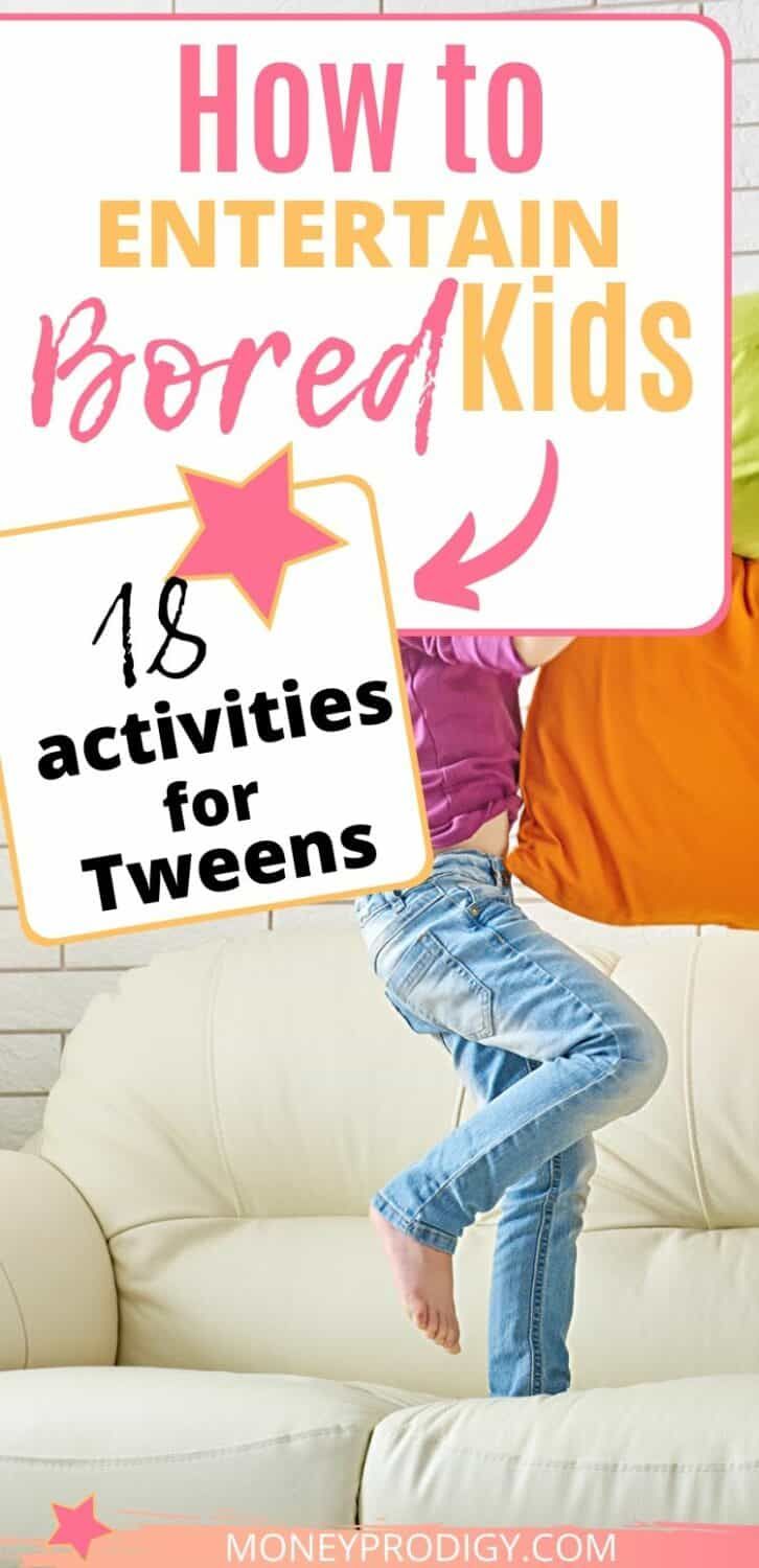 Fun tween activities indoor - for when your tweens are bored, and stuck at home! These are screen-free tween activities for girls and boys. Tween parenting for the win! #parentingtweens #tweens #tweenactivities Activities For Kids At Home Preteen, Entertaining Kids At Home, Babysitting Activities For Older Kids, Older Kids Activities, Indoor Activities For Teens, Fun Activities To Do With Kids At Home, Activities For Older Kids, Older Kids Crafts, Parent Hacks