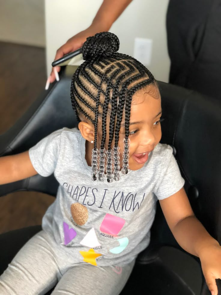 Black Baby Braids Hairstyles, Cornrow Styles For Girls Black Kids, Baby Girl Hairstyles Black Braid Styles, Braids For Black Kids Girl Hairstyles, Toddler Cornrow Styles Kid Hairstyles, Braid Hairstyles For Kids Black, Lil Kids Braiding Hairstyles, Kid Braids Hairstyles, Kid Cornrow Styles