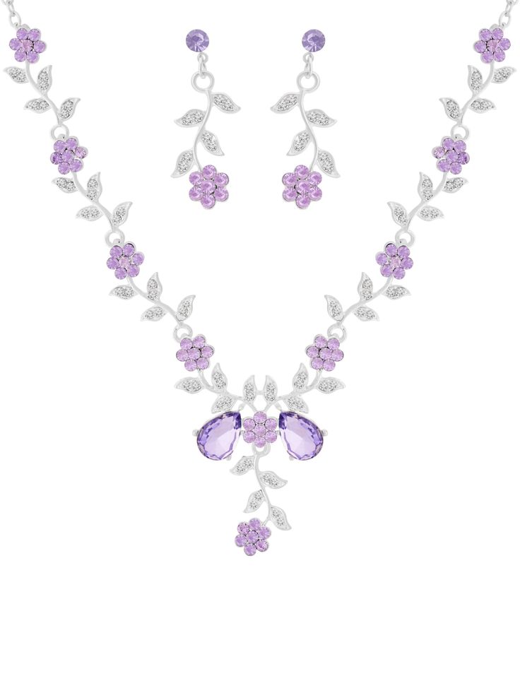 PRICES MAY VARY. WEDDING BRIDESMAID PURPLE FLOWER LEAF RHINESTONE NECKLACE AND EARRINGS JEWELRY SET: This purple rhinestone necklace and earrings set is ideal for any occasion, including parties, proms, fashion shows, nightclubs, and anniversaries. And it can add an excellent fashion touch to your dress on any festival, such as Wedding, Mother's Day, Valentine's Day, Christmas Day, New Year's Day, or others. MATERIALS: Meticulously crafted from high-quality rhinestone and zinc alloy SIZE AND LEN Purple Flower-shaped Jewelry For Weddings, Purple Flower Necklace For Wedding, Prom Dress Jewelry, Lavender Jewelry, Wedding Circlet, Purple Gifts, Lavender Jewellery, Christmas Jewelry Gift, Purple Bridesmaids