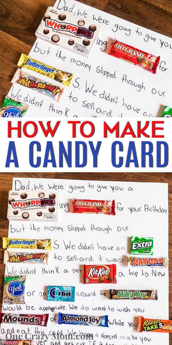 how to make a candy card for kids