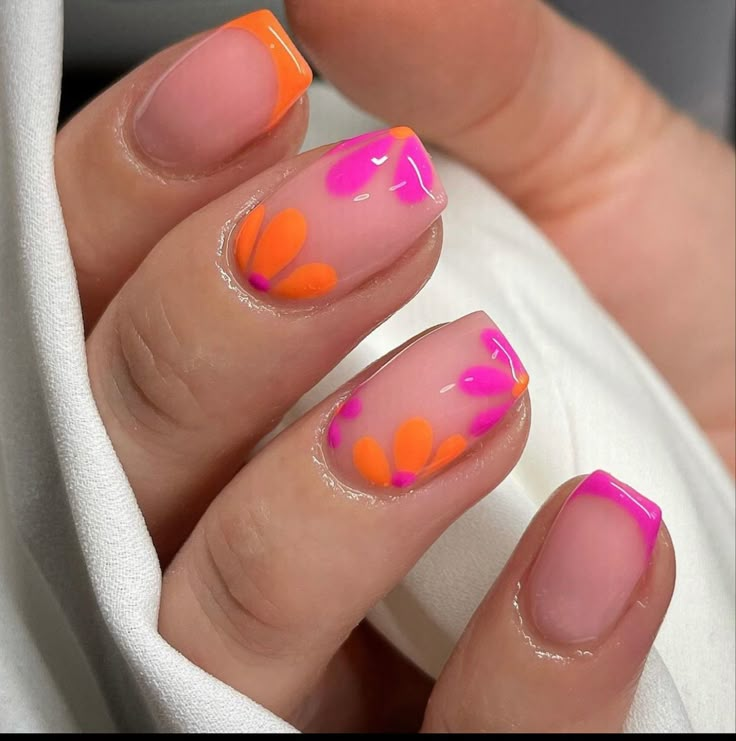 Hawaiian Nails, Winter Nails Acrylic, Summery Nails, Skin Nails, Almond Acrylic Nails, Nails Makeup, Trendy Nail, Nails 2023, Trendy Nail Art