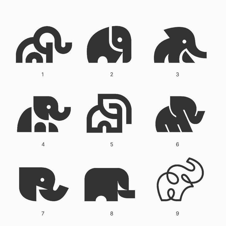 an elephant logo is shown in black and white, with the letter e on it's left side