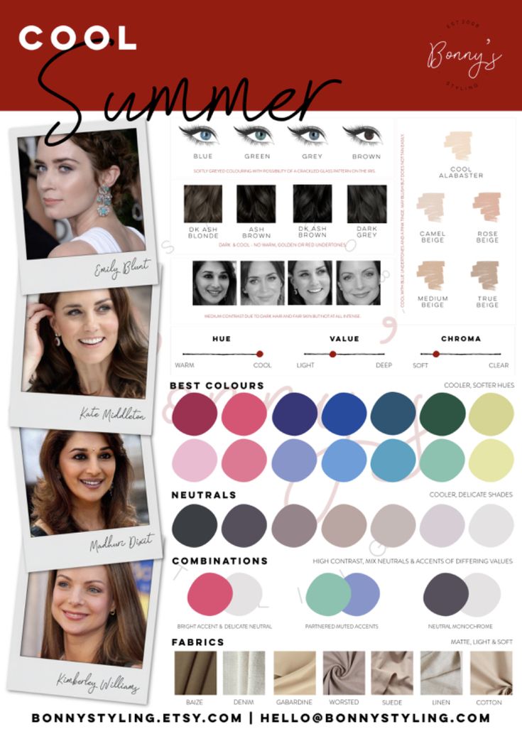 Summer Cold Color Palette, Make Up For Cool Summer Type, Cold Summer Palette Outfit, Cool Summer Color Palette Nail Polish, Cool Summer Color Palette Clothes, Cool Muted Summer Palette, House Of Color Summer Hair Colors, Cold Summer Palette, Cool Summer Palette Hair