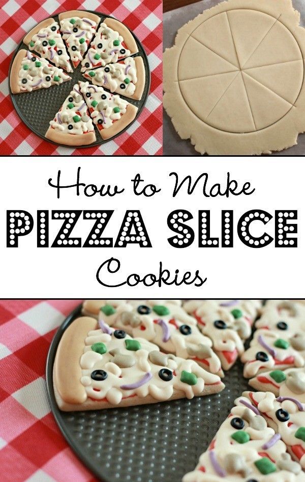 how to make pizza slice cookies