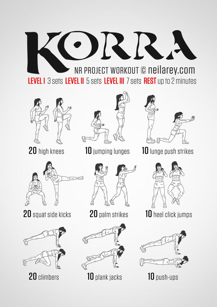 a poster showing how to do the kora workout for beginners with instructions and pictures