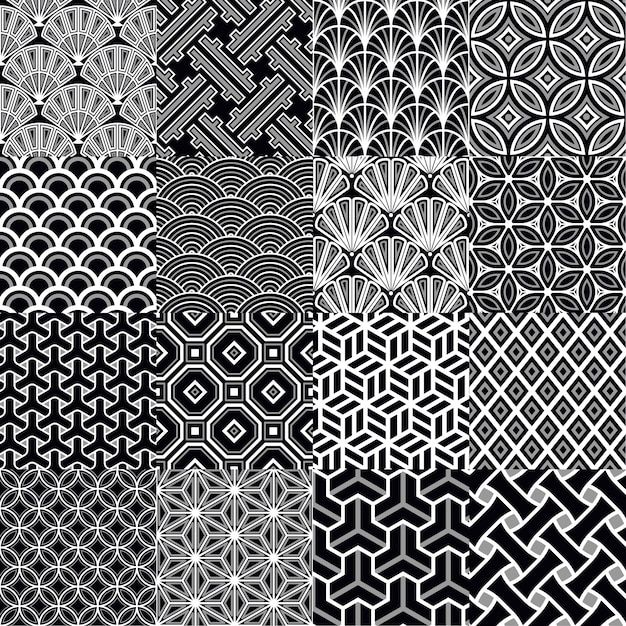 black and white art deco wallpapers with geometric designs in the style of art deco