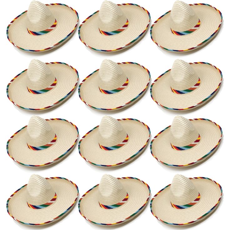 PRICES MAY VARY. GREAT FOR FIESTAS: Podzly’s 20" Sombrero Hat with Mexican Serape, available in a convenient 12-pack, is ideal for bringing the vibrant spirit of Mexico to any party. These Mexican sombreros, complete with a festive serape band, add an authentic touch to Cinco De Mayo celebrations, themed birthday parties, or any event inspired by the rich culture of Mexico. UNIVERSAL FIT & COMFORT: Crafted for both men and women, these sombrero hats feature a 20-inch circumference, providing a c Sombrero Party Hats, Artisan Panama Hat In Toquilla Straw For Festivals, Mexican Sombrero, Adjustable Western Hat For Cinco De Mayo, Mini Sombrero Hat, Mexican Serapes, Mexican Hat, Culture Day, Mexican Birthday