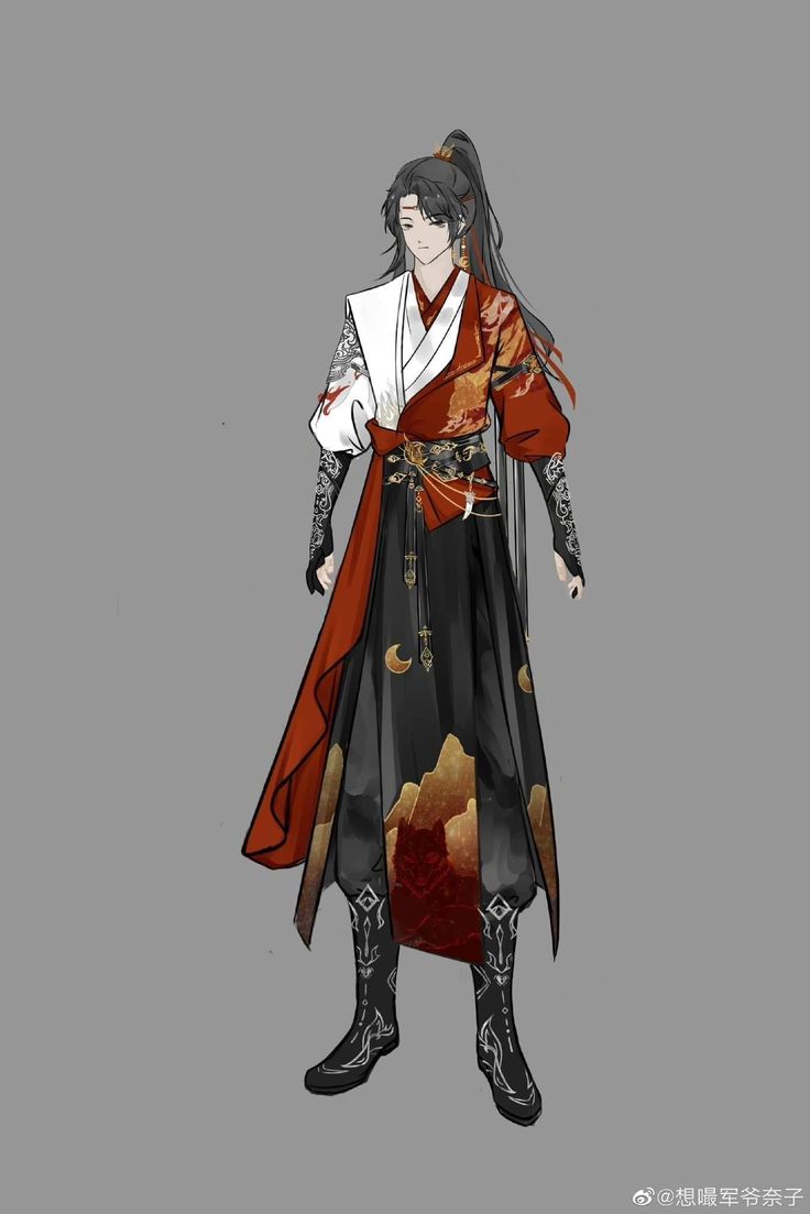 Men Chinese Traditional Outfit, Chinese Warriors Art, Chinese Warrior Outfit Male, Chinese Outfits Drawing Male, Ancient Japanese Clothing Male, Japanese Royalty Clothing Male, Inazuma Outfits Genshin Male, Traditional Chinese Male Outfit, Chinese Historical Fashion Men