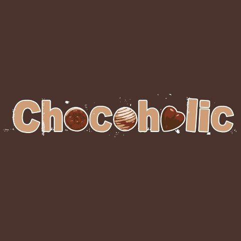 the word chocolate written in white letters on a brown background