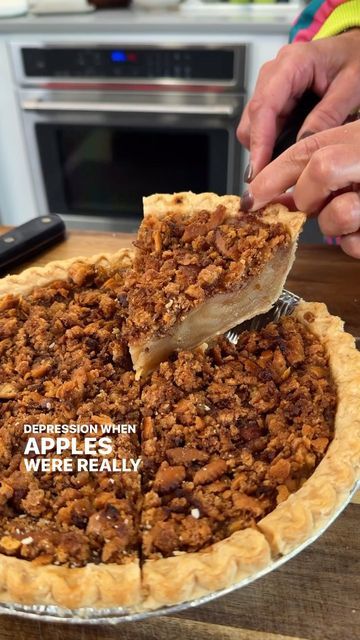 the pie is ready to be eaten and served on the table for people to eat