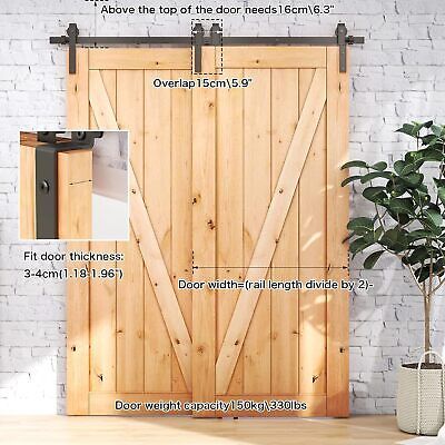 an open wooden door with measurements for the top and bottom panel, above it is a potted plant