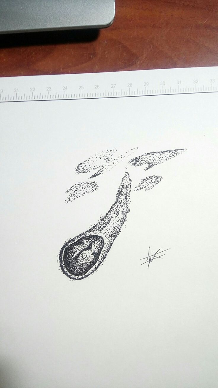 a drawing of an object is shown on a piece of paper