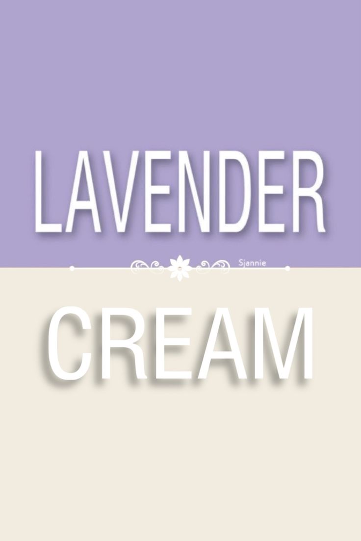 the words lavender cream are cut out from paper