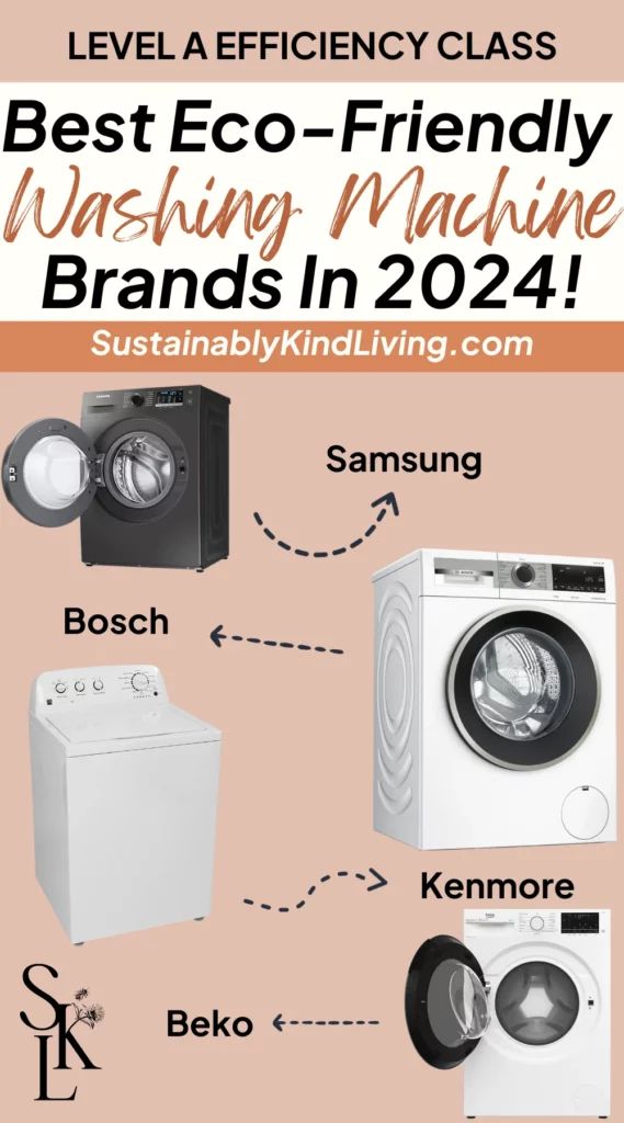 the best eco - friendly washing machine brands in 2021 info graphic with instructions for each product