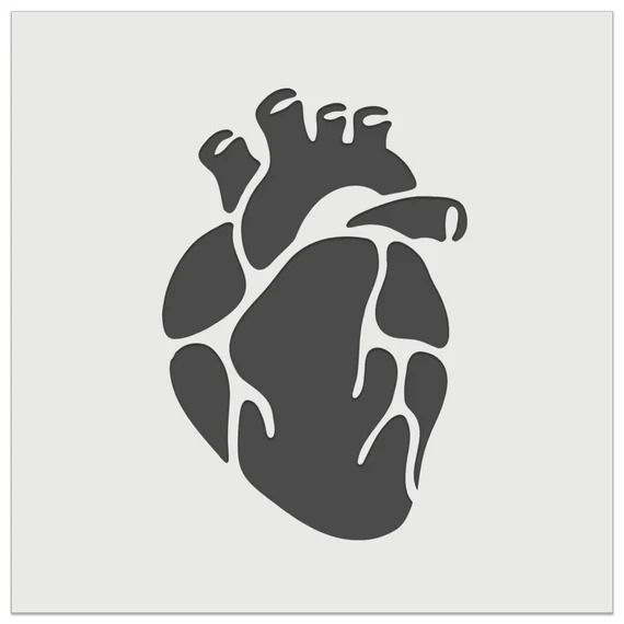 the human heart is shown in black and white on a light gray background, with an area for text to be added