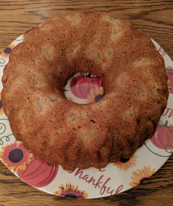 a bundt cake sitting on top of a wooden table