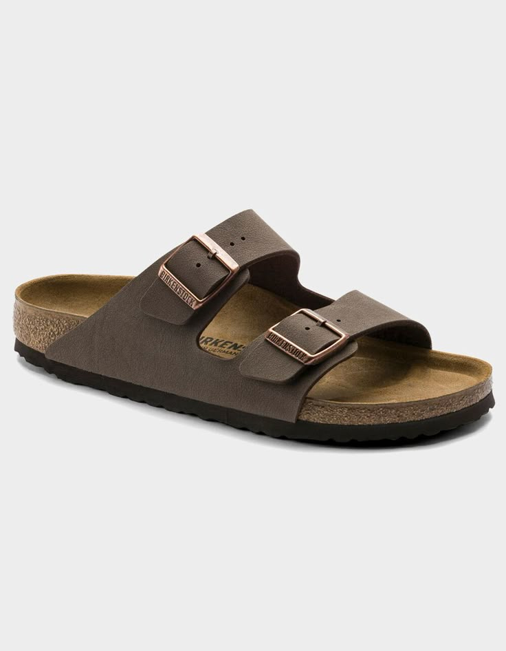 item# 385262 Birkenstock Arizona Sandals. The often imitated, never duplicated, category-defining, two-strap wonder from Birkenstock. A comfort legend and a fashion staple. With adjustable straps and a magical cork footbed that conforms to the shape of your foot, a truly custom fit is as effortless as the classic design. -Lightweight EVA sole for cushioning and shock absorption -Avoid extreme heat -Imported Birkenstock Mocha, Birkenstock Arizona Mocha, Men Birkenstock, Almost Perfect, Eva Sole, Birkenstock Arizona, Nubuck Leather, Mens Sandals, Natural Leather