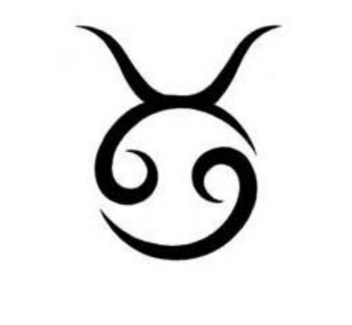 the zodiac sign is in black and white with swirly lines on it's face