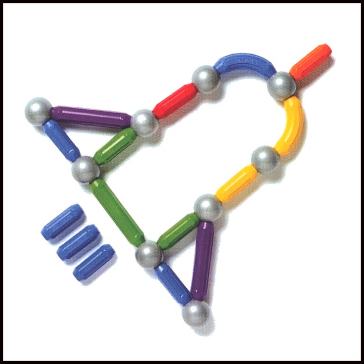 a colorful necklace with beads and balls in the shape of a triangle