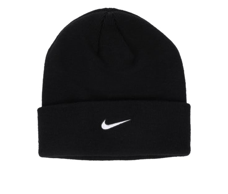 Keep your head in the game and the cold at bay with the Nike Unisex Terra Beanie! This beanie’s sleek design and snug fit make it the perfect companion for any outdoor adventure. With the classic Swoosh, you'll stay warm while looking effortlessly cool. Soft knit fabric, Fold-over cuff for customizable coverage, Lightweight design, Stretchy material, One size fits most, Embroidered Swoosh logo | Nike Unisex Terra Beanie in Black/White Black Nike Beanie, Solid Winter Sports Hats, Casual Winter Sports Hats With Fleece Lining, Casual Hats With Fleece Lining For Winter Sports, Black Sports Beanie For Winter, Sporty Beanie For Outdoor, Casual Windproof Hats For Winter Sports, Sporty Outdoor Beanie Hat, Casual Windproof Hat For Sports