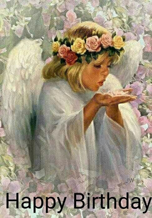 an angel with flowers on her head is praying