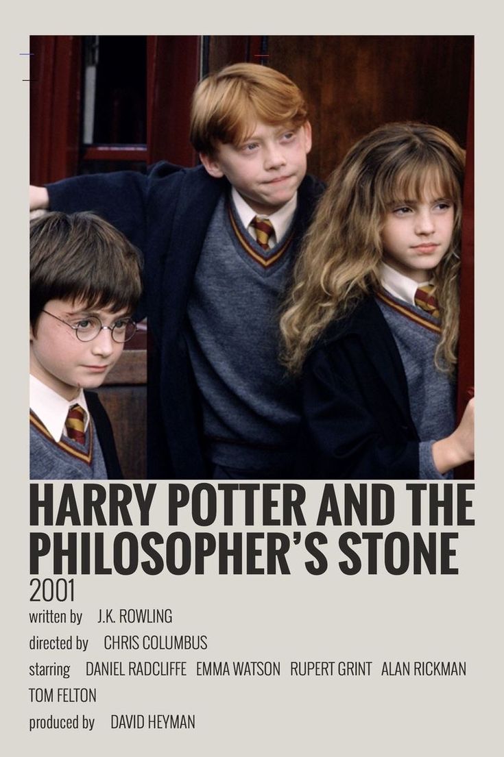 the harry potter and the philospher's stone poster is shown in black