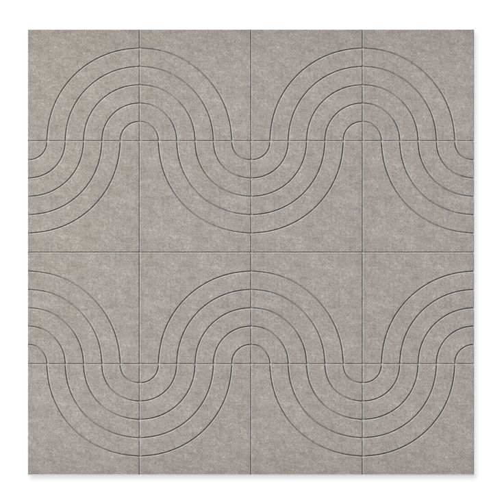 a gray tile with wavy lines on the bottom, and one line in the middle