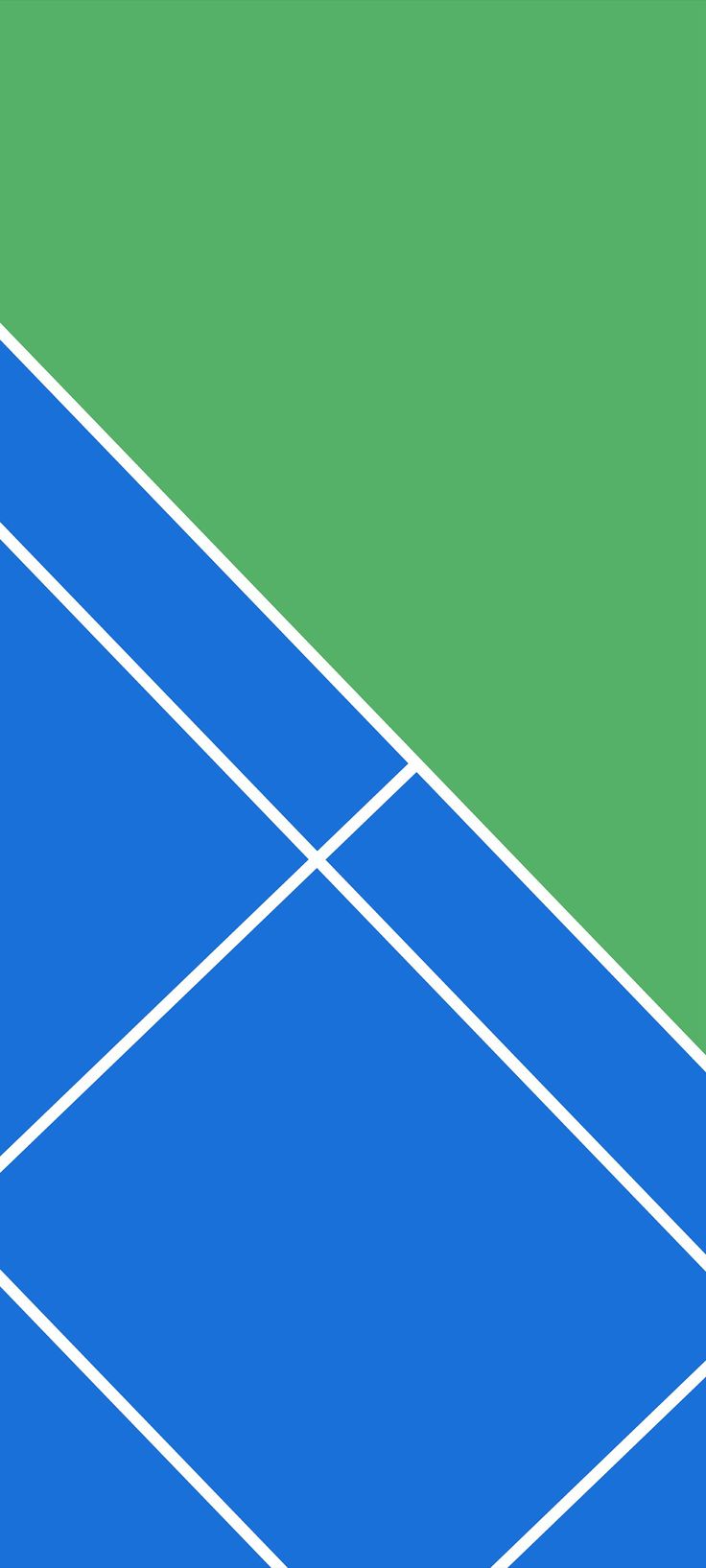 the tennis court is blue and green with white lines