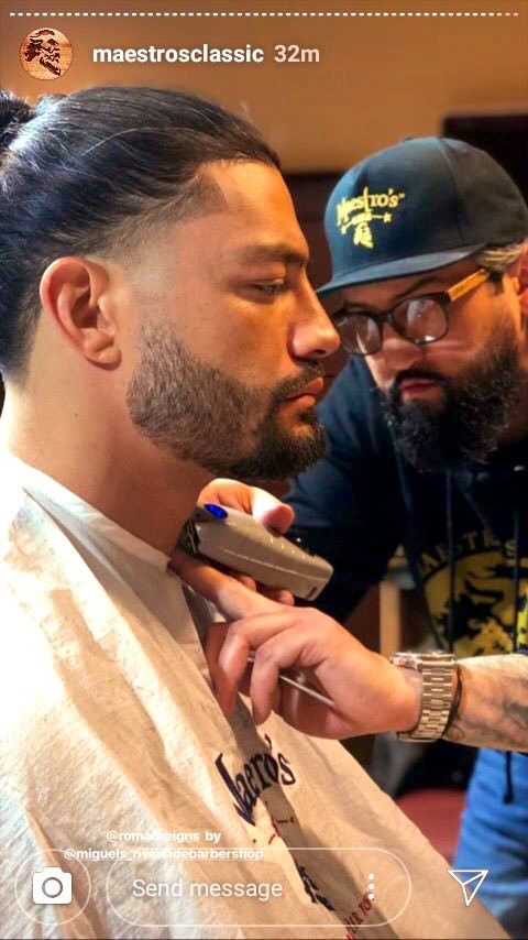 Roman Reigns Haircut, Roman Reigns Hairstyle, Aztec Hairstyles, Roman Reigns Hair, Man Bun Curly Hair, Roman Angel, Taper Fade Long Hair, Long Hair Fade, Reign Hairstyles